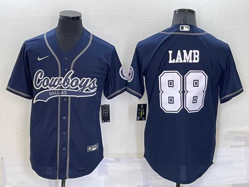 Dallas Cowboys 88 CeeDee Lamb Navy Blue Men's Stitched Cool Base Nike Baseball Jersey,We sell and wholesale Dallas Cowboys 88 CeeDee Lamb Navy Blue Men's Stitched Cool Base Nike Baseball Jersey on line form chian!